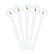 Animal Friend Birthday White Plastic 7" Stir Stick - Round - Fan View