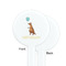 Animal Friend Birthday White Plastic 7" Stir Stick - Single Sided - Round - Front & Back