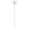 Animal Friend Birthday White Plastic Stir Stick - Double Sided - Square - Single Stick