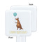 Animal Friend Birthday White Plastic Stir Stick - Single Sided - Square - Approval