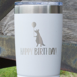 Animal Friend Birthday 20 oz Stainless Steel Tumbler - White - Double Sided (Personalized)