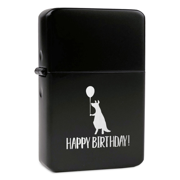 Custom Animal Friend Birthday Windproof Lighter - Black - Single Sided (Personalized)