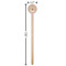 Animal Friend Birthday Wooden 7.5" Stir Stick - Round - Dimensions