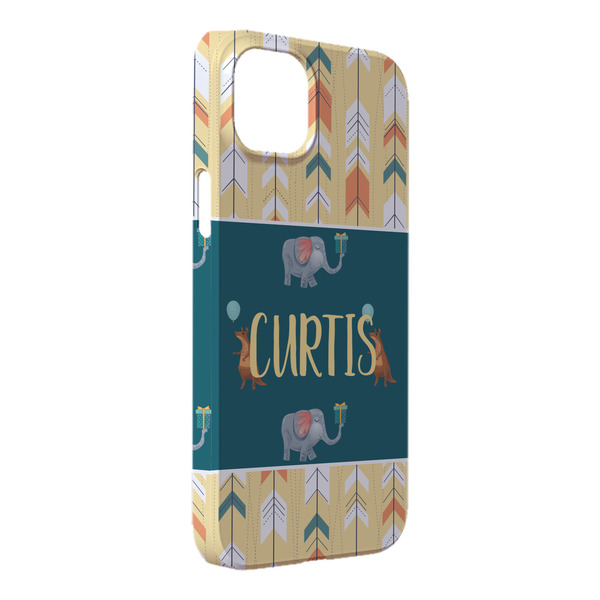 Custom Animal Friend Birthday iPhone Case - Plastic - iPhone 14 Plus (Personalized)