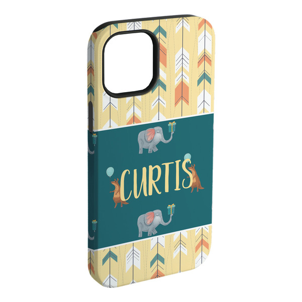 Custom Animal Friend Birthday iPhone Case - Rubber Lined - iPhone 15 Plus (Personalized)