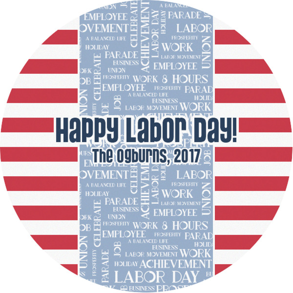 Custom Labor Day Multipurpose Round Labels - 1" (Personalized)