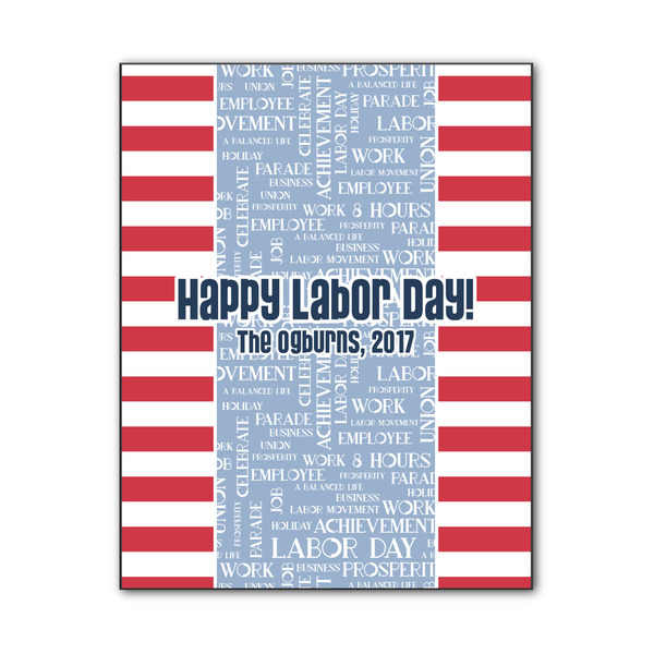 Custom Labor Day Wood Print - 11x14 (Personalized)