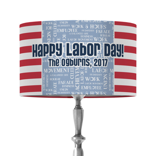 Custom Labor Day 12" Drum Lamp Shade - Fabric (Personalized)