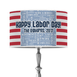 Labor Day 12" Drum Lamp Shade - Poly-film (Personalized)