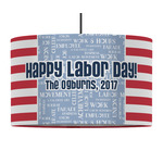 Labor Day 12" Drum Pendant Lamp - Fabric (Personalized)