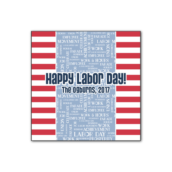 Custom Labor Day Wood Print - 12x12 (Personalized)