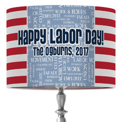 Labor Day 16" Drum Lamp Shade - Fabric (Personalized)