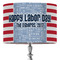 Labor Day 16" Drum Lampshade - ON STAND (Fabric)