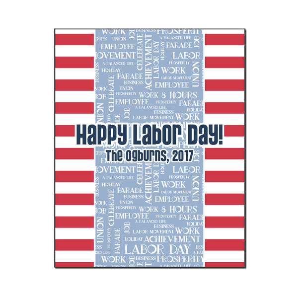 Custom Labor Day Wood Print - 16x20 (Personalized)