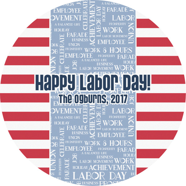 Custom Labor Day Multipurpose Round Labels - 2" (Personalized)