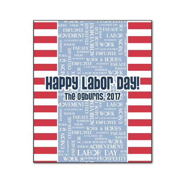 Custom Labor Day Wood Print - 20x24 (Personalized)