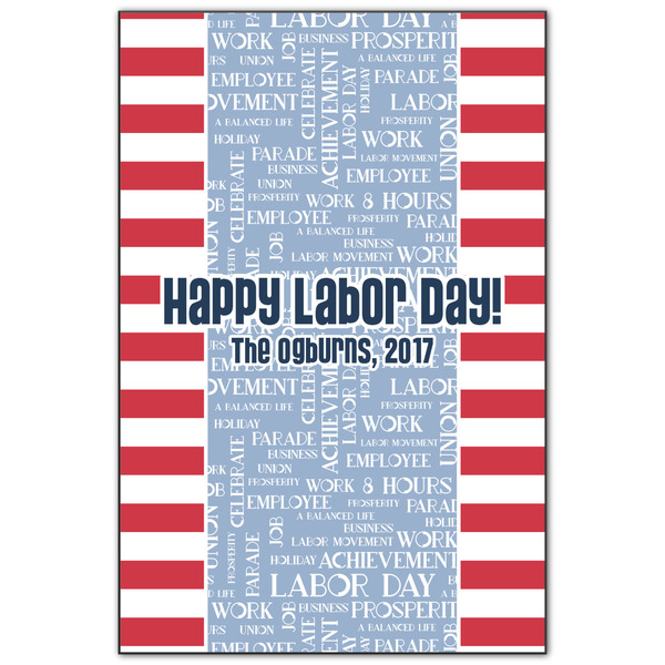 Custom Labor Day Wood Print - 20x30 (Personalized)