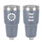 Labor Day 30 oz Stainless Steel Ringneck Tumbler - Grey - Double Sided - Front & Back