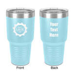 Labor Day 30 oz Stainless Steel Tumbler - Teal - Double-Sided (Personalized)