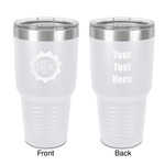 Labor Day 30 oz Stainless Steel Tumbler - White - Double-Sided (Personalized)