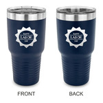 Labor Day 30 oz Stainless Steel Tumbler - Navy - Double Sided (Personalized)