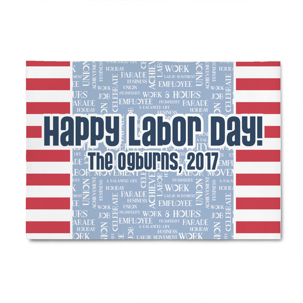 Custom Labor Day 4' x 6' Indoor Area Rug (Personalized)