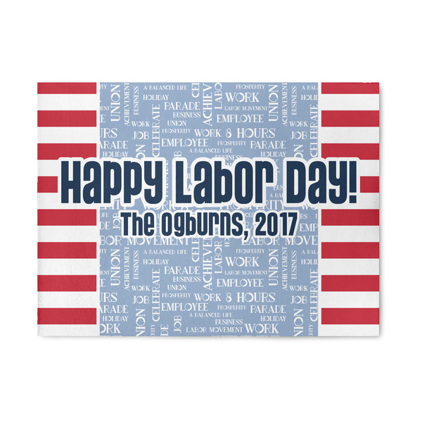 Custom Labor Day 5' x 7' Patio Rug (Personalized)