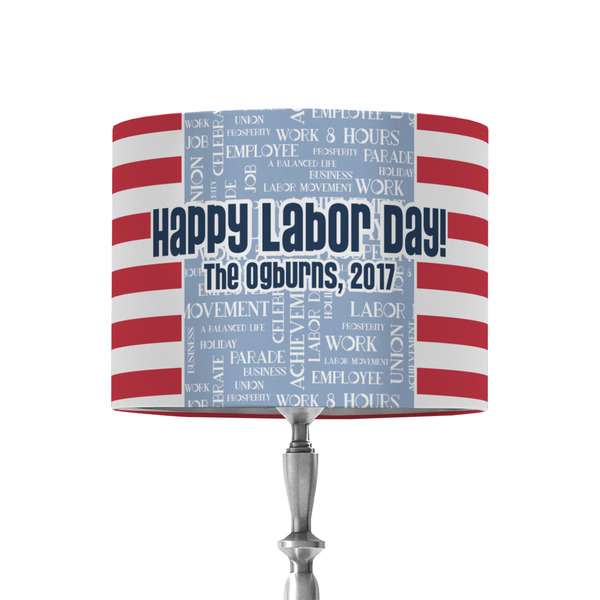 Custom Labor Day 8" Drum Lamp Shade - Fabric (Personalized)