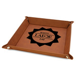 Labor Day Faux Leather Dice Tray - 9" x 9" - Rawhide