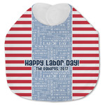 Labor Day Jersey Knit Baby Bib w/ Name or Text