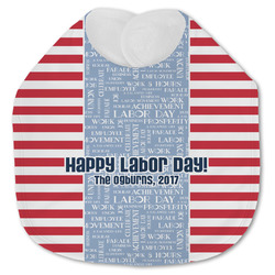 Labor Day Jersey Knit Baby Bib w/ Name or Text