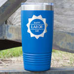 Labor Day 20 oz Stainless Steel Tumbler - Royal Blue - Double Sided (Personalized)