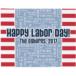 Labor Day Woven Fabric Placemat - Twill w/ Name or Text