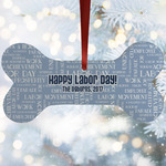 Labor Day Ceramic Dog Ornament w/ Name or Text