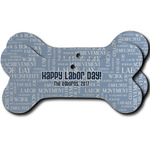 Labor Day Ceramic Dog Ornament - Front & Back w/ Name or Text