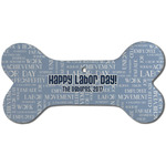 Labor Day Ceramic Dog Ornament - Front w/ Name or Text