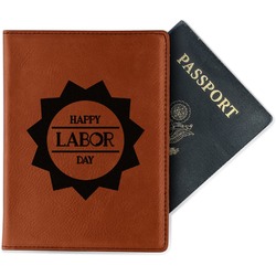 Labor Day Passport Holder - Faux Leather - Double Sided (Personalized)