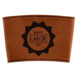 Labor Day Leatherette Cup Sleeve