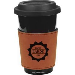Labor Day Leatherette Cup Sleeve - Double Sided (Personalized)