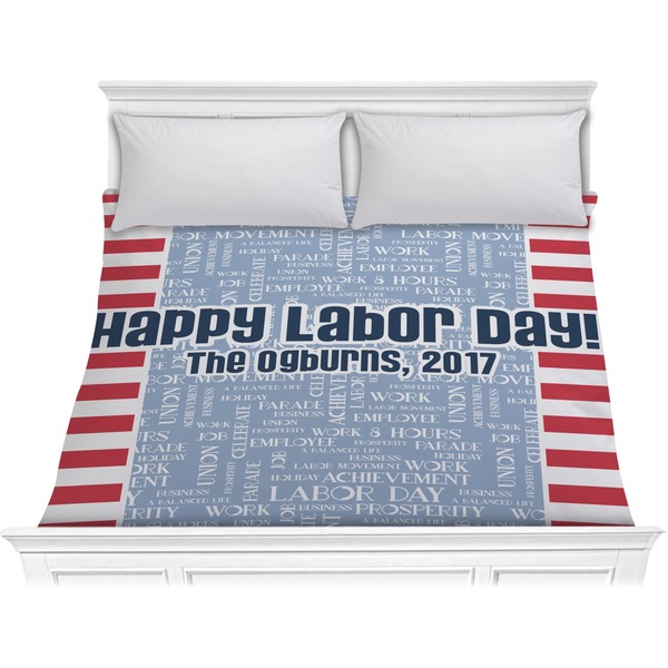 Custom Labor Day Comforter - King (Personalized)