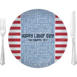 Labor Day Glass Lunch / Dinner Plate 10" (Personalized)