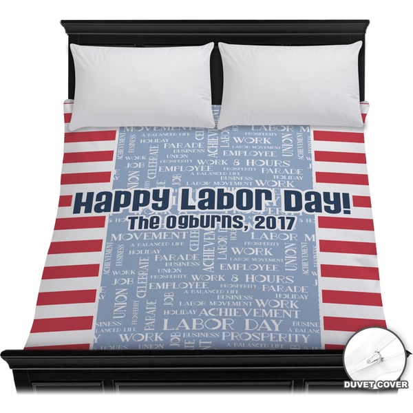 Custom Labor Day Duvet Cover - Full / Queen (Personalized)