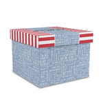 Labor Day Gift Box with Lid - Canvas Wrapped - Medium (Personalized)