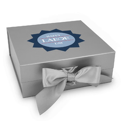 Labor Day Gift Box with Magnetic Lid - Silver