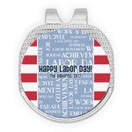 Labor Day Golf Ball Marker - Hat Clip - Silver