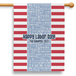 Labor Day 28" House Flag - Single Sided (Personalized)