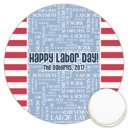 Labor Day Printed Cookie Topper - 3.25" (Personalized)