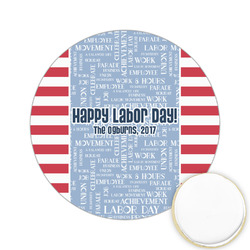 Labor Day Printed Cookie Topper - 2.15" (Personalized)