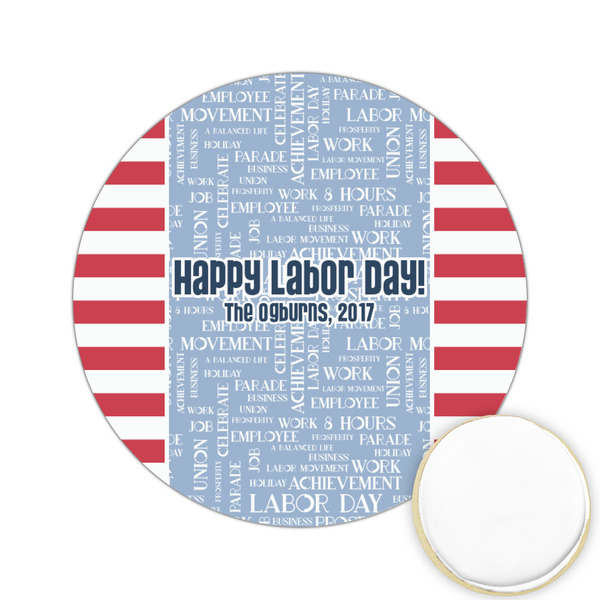 Custom Labor Day Printed Cookie Topper - 2.15" (Personalized)