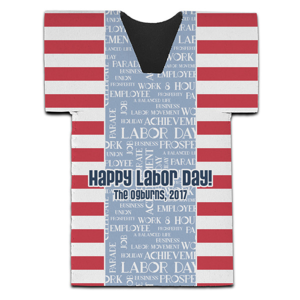 Custom Labor Day Jersey Bottle Cooler (Personalized)